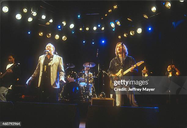 Singer Joe Cocker performs in concert April 1, 1998 at The Whisky A Go Go in Los Angeles, California.