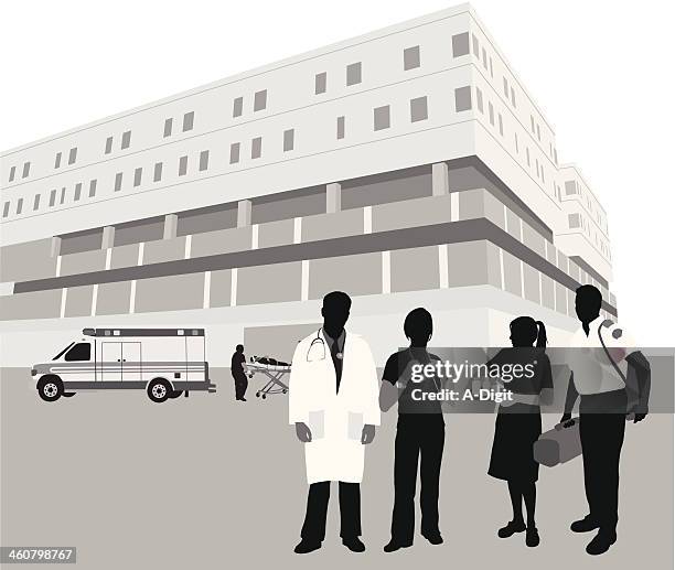 hospital staff - paramedic stock illustrations