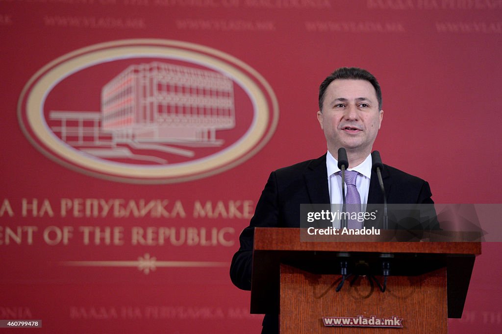 Turkish PM Davutoglu and Macedonian PM Gruevski hold press conference