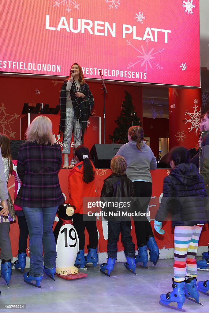 Lauren Platt Performs At Westfield London Ice Rink