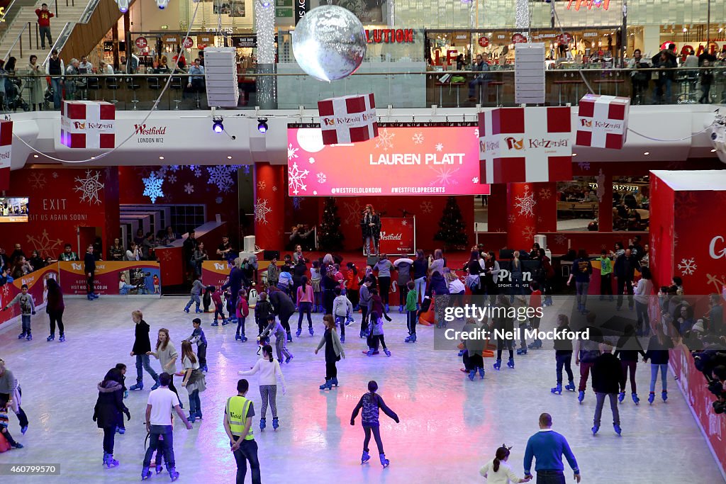 Lauren Platt Performs At Westfield London Ice Rink