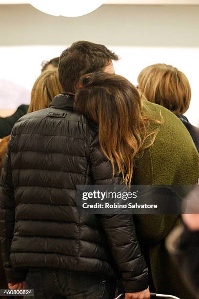 Elisabetta Canalis and Brian Perri are sighted on December 22, 2014 in Milan, Italy.