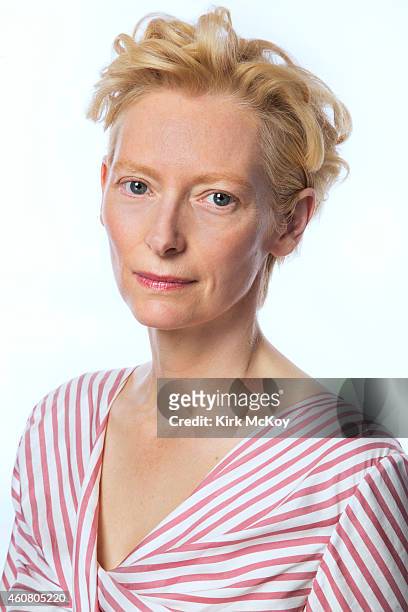 Actress Tilda Swinton is photographed for Los Angeles Times on October 24, 2014 in Burbank, California. PUBLISHED IMAGE. CREDIT MUST BE: Kirk...