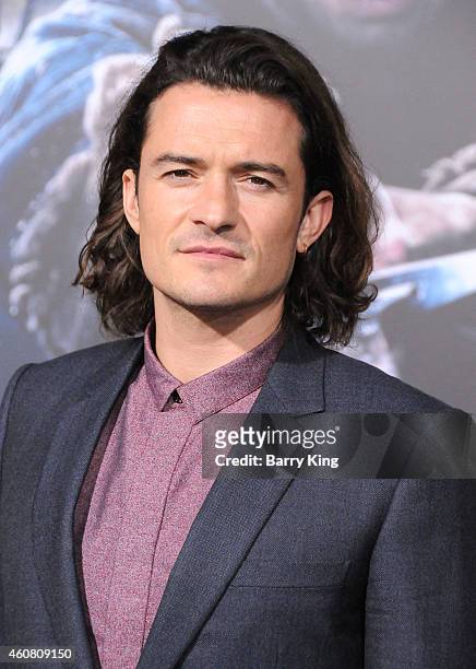 Actor Orlando Bloom arrives at the Los Angeles Premiere 'The Hobbit: The Battle of the Five Armies' at Dolby Theatre on December 9, 2014 in...