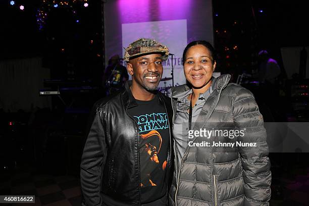 Gordon Chambers and Esaw Garner attend Black Lives Matter at SOB's on December 23 in New York City.