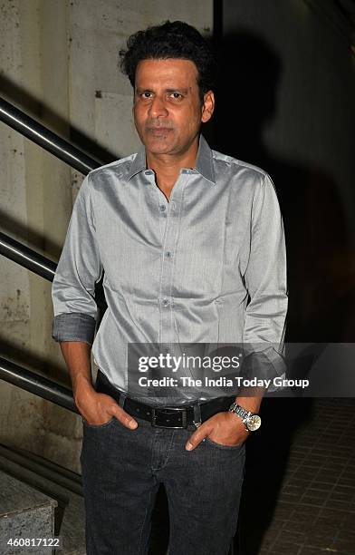 Manoj Bajpai at premiere of the movie Ugly in Mumbai.