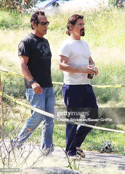 Josh Brolin is seen on the set of "Labor Day" on July 12, 2012 in Boston, Massachusetts.