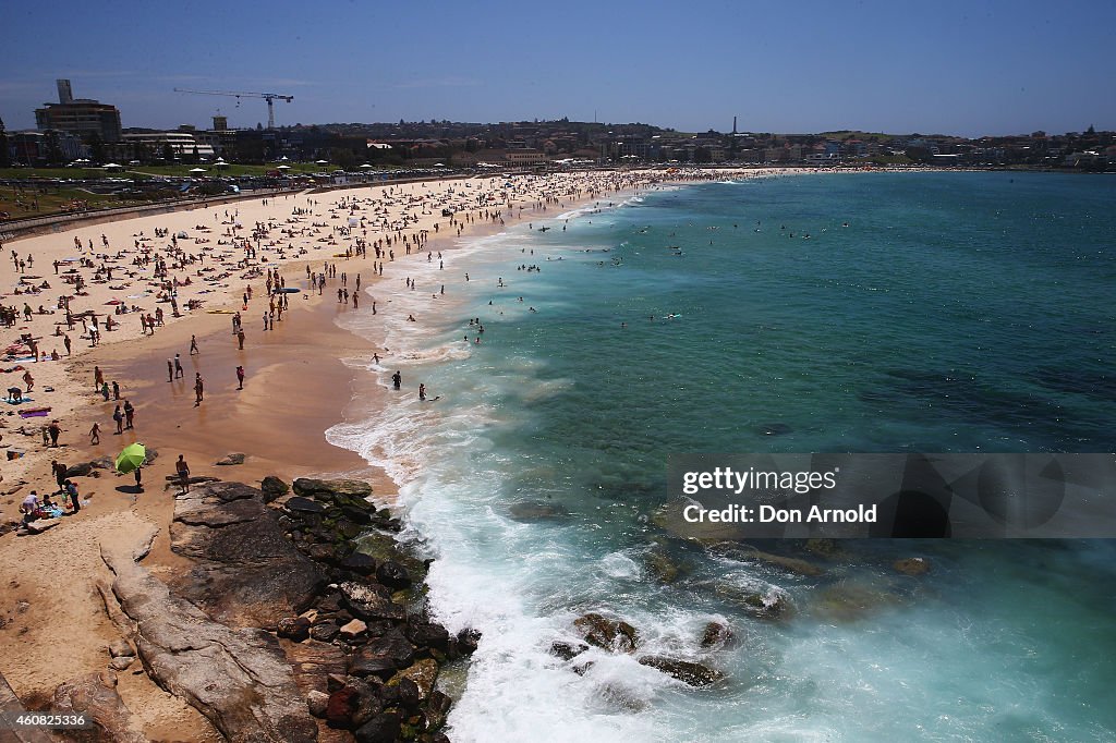 People Celebrate Christmas At Bondi Beach