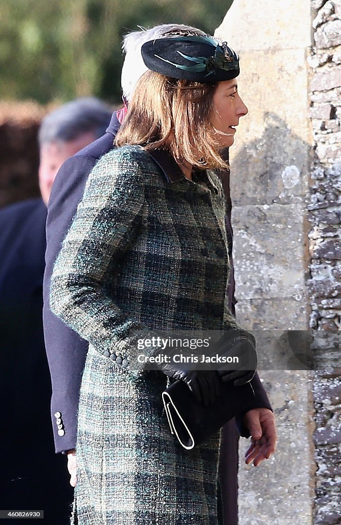 The Royal Family Attend Church On Christmas Day