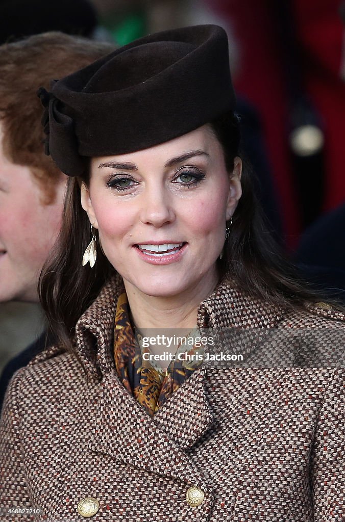 The Royal Family Attend Church On Christmas Day