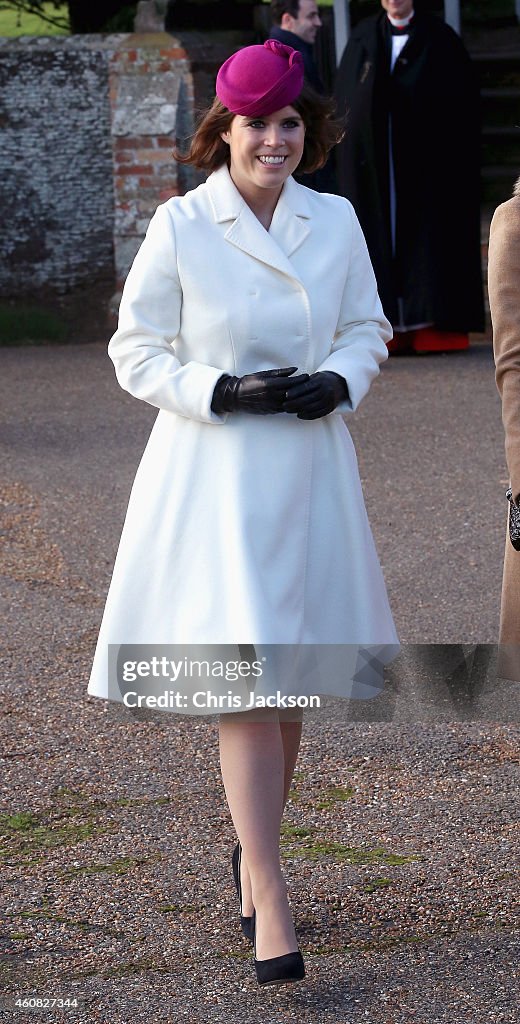 The Royal Family Attend Church On Christmas Day