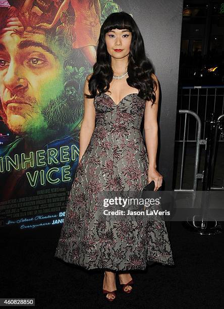 Actress Hong Chau attends the premiere of "Inherent Vice" at TCL Chinese Theatre on December 10, 2014 in Hollywood, California.