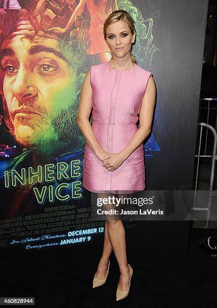 Actress Reese Witherspoon attends the premiere of "Inherent Vice" at TCL Chinese Theatre on December 10, 2014 in Hollywood, California.