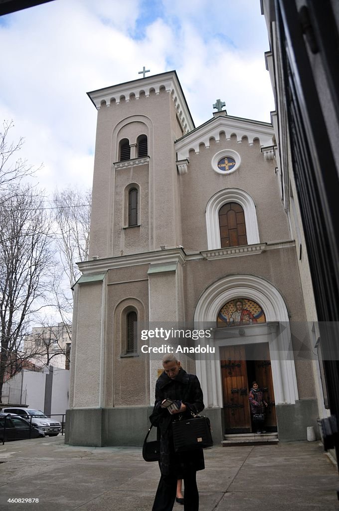 Christmas mass in Serbia