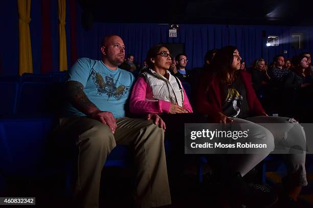 General view of Sony Pictures' release of "The Interview" at the Plaza Theater on, Christmas Day, December 25, 2014 in Atlanta, Georgia. Sony hackers...