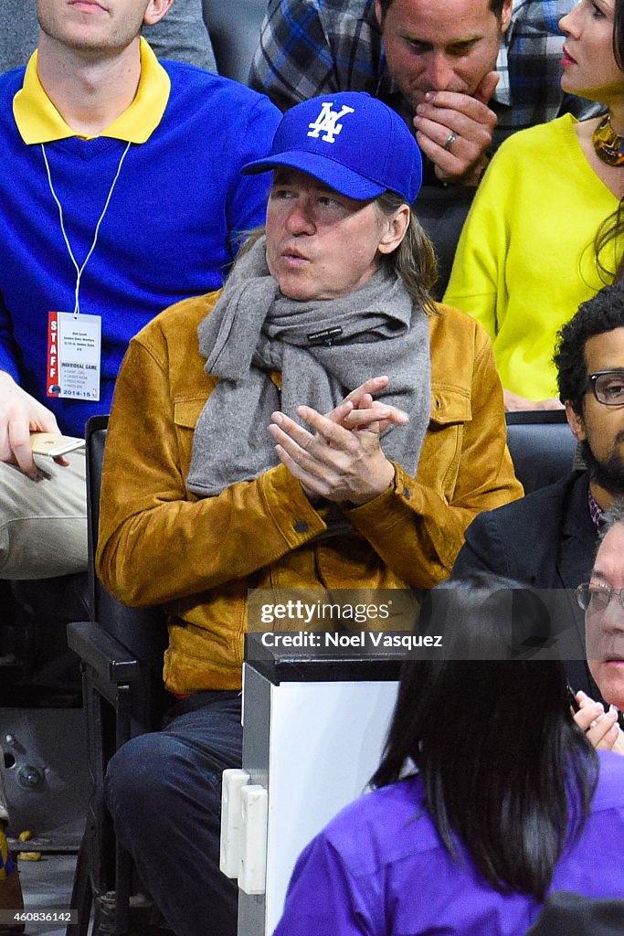 Celebrities At The Los Angeles Clippers Game