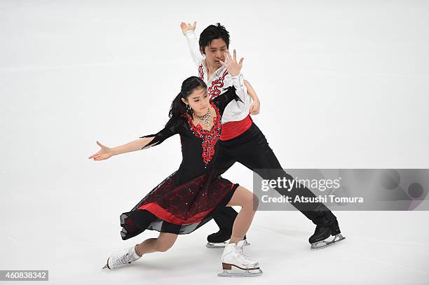 Cathy Reed and Chris Reed of Japan compete in the Ice Dance Short Dance during the 83rd All Japan Figure Skating Championships at Big Hat on December...