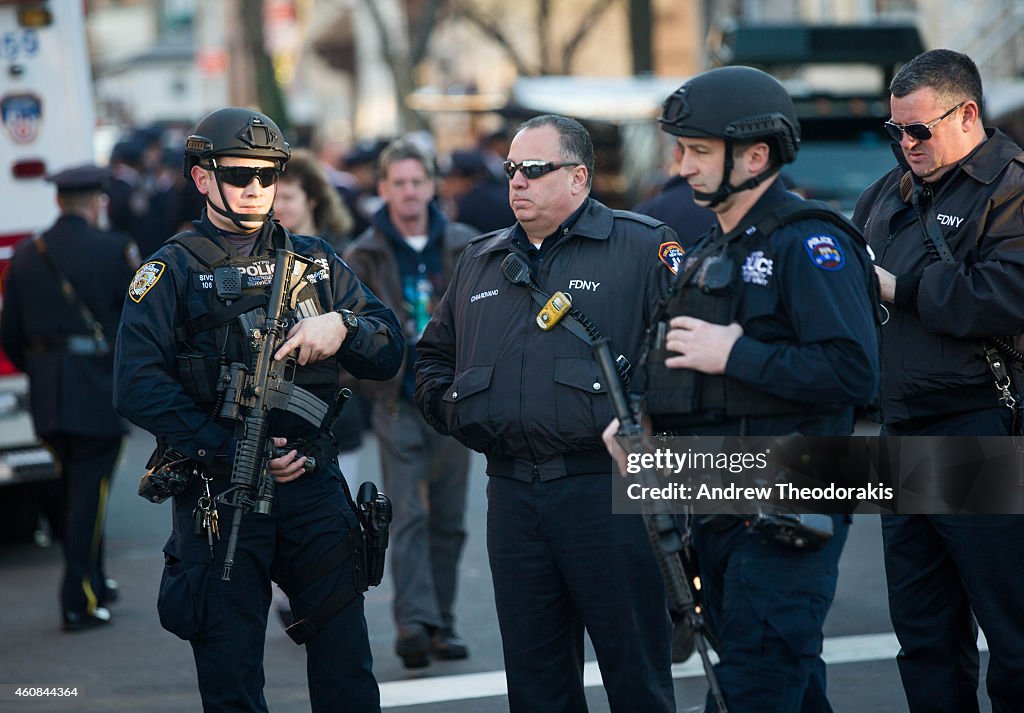 Wake Held For NYPD Officer Ramos Killed By Gunman