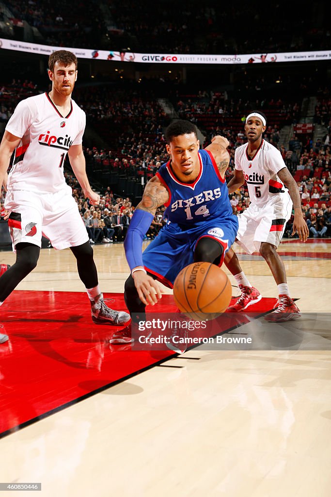 Philadelphia 76ers v Portland Trail Blazers