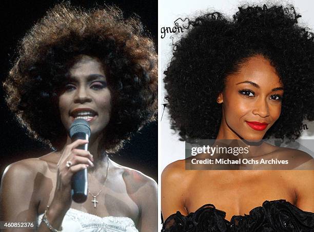 In this composite image a comparison has been made between Whitney Houston and actress Yaya Dacosta. Actress Yaya Dacosta will reportedly play singer...