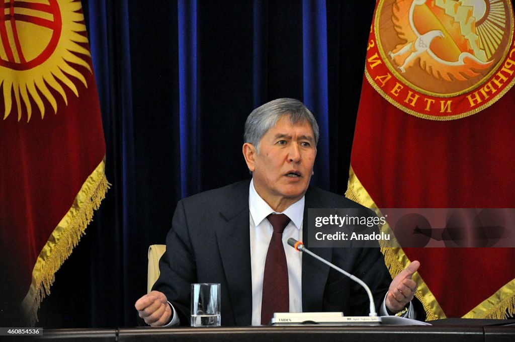 Kyrgyzstan's President Atambayev's press conference in Bishkek