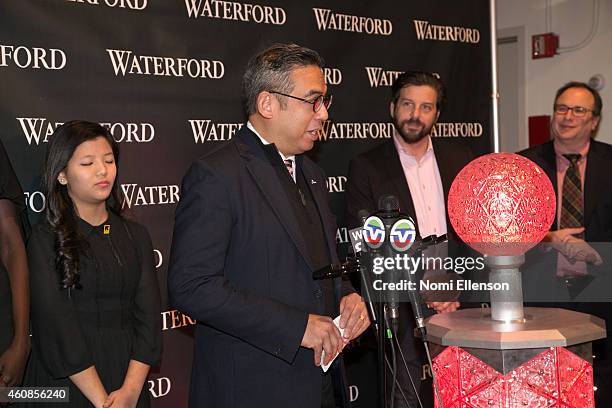 Regan Iglesia, SVP Global Brand Director, Waterford attends Times Square Prepares For 2015 - The Waterford Crystal Installation at One Times Square...