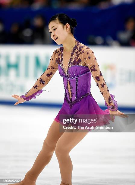 Kanako Murakami competes in the Ladies' Singles Short Program during day two of the 83rd All Japan Figure Skating Championships at the Big Hat on...