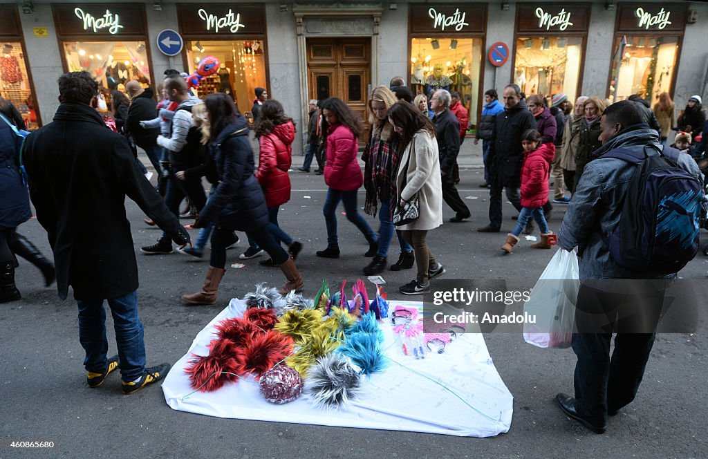 Street vendors in Madrid