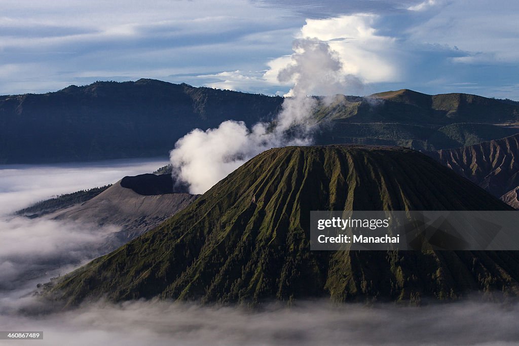 View of Mountain Bromo, East Java, Indonesia