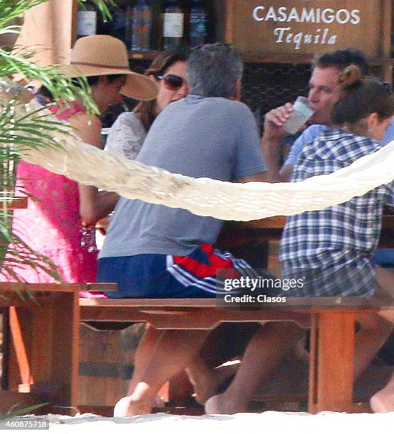 George and Amal Clooney and Randy Gerber and Cindy Crawford enjoy some down time during the holidays on December 27, 2014 in Cabo San Lucas, Mexico.