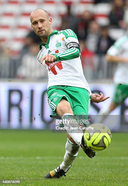 Renaud Cohade of Saint-Etienne in action during the French Ligue 1 match between OGC Nice and AS Saint-Etienne, ASSE, at the Allianz Riviera stadium...