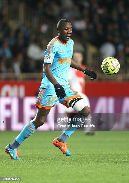Giannelli Imbula of OM in action during the French Ligue 1 match between AS Monaco FC v Olympique de Marseille OM at Stade Louis II on December 14,...