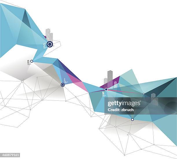 stockillustraties, clipart, cartoons en iconen met a picture of a blue and white abstract background - constructiegeraamte