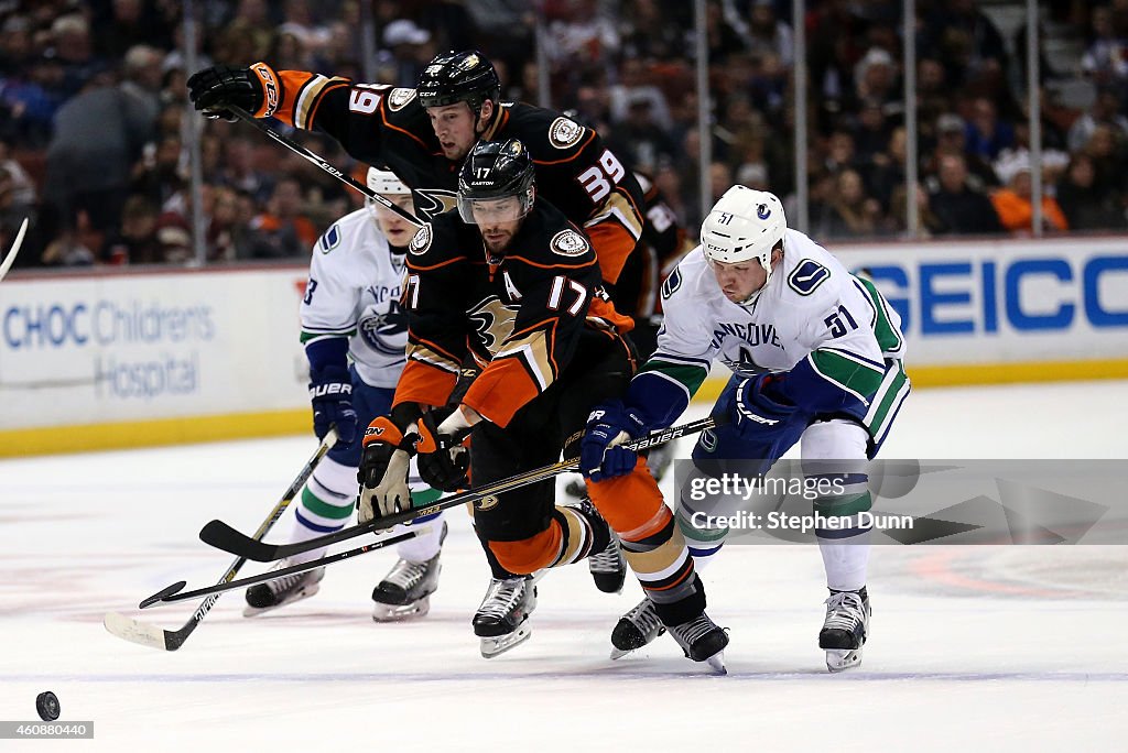 Vancouver Canucks v Anaheim Ducks