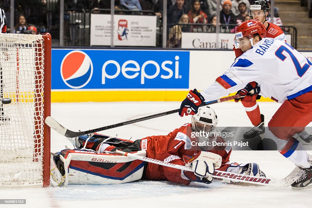Russia V Switzerland - 2015 IIHF World Junior Championship