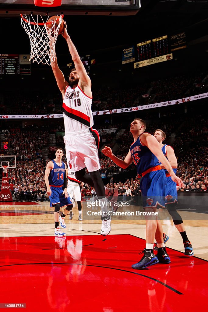 New York Knicks v Portland Trail Blazers