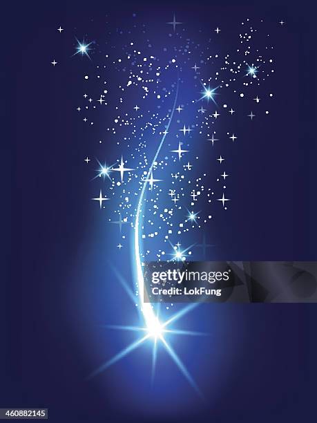 glühend fallenden star - komet stock-grafiken, -clipart, -cartoons und -symbole