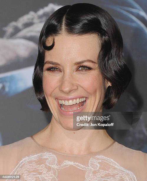 Actress Evangeline Lilly arrives at the Los Angeles Premiere "The Hobbit: The Battle Of The Five Armies" at Dolby Theatre on December 9, 2014 in...