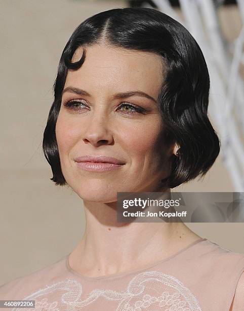 Actress Evangeline Lilly arrives at the Los Angeles Premiere "The Hobbit: The Battle Of The Five Armies" at Dolby Theatre on December 9, 2014 in...