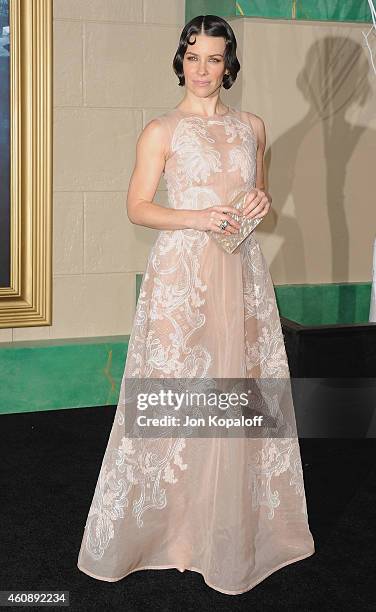 Actress Evangeline Lilly arrives at the Los Angeles Premiere "The Hobbit: The Battle Of The Five Armies" at Dolby Theatre on December 9, 2014 in...