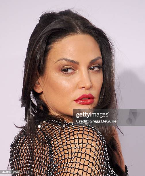 Actress/recording artist Bleona arrives at the 2014 American Music Awards at Nokia Theatre L.A. Live on November 23, 2014 in Los Angeles, California.