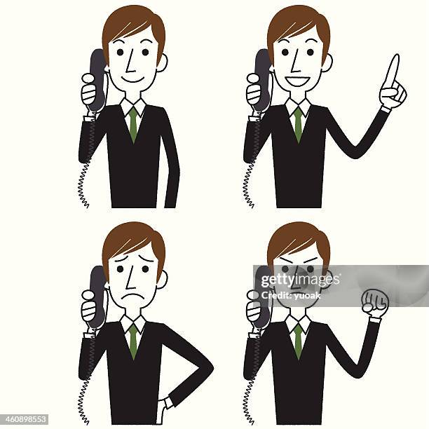 businessman calling - switchboard operator vintage stock illustrations