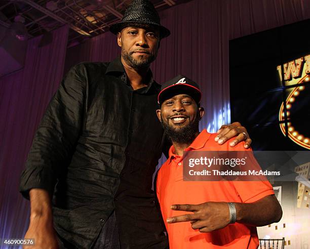 Alonzo Mourning and Karlous Miller at JW Marriott Marquis on December 28, 2014 in Miami, Florida.