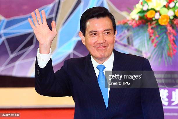 Ma Ying-jeou attends the 58th academic award on 29th December, 2014 in Taipei, China.