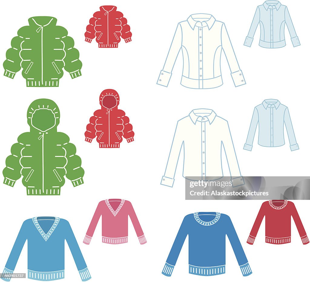 Guantes color); (6 Varios .Clothes organización.
