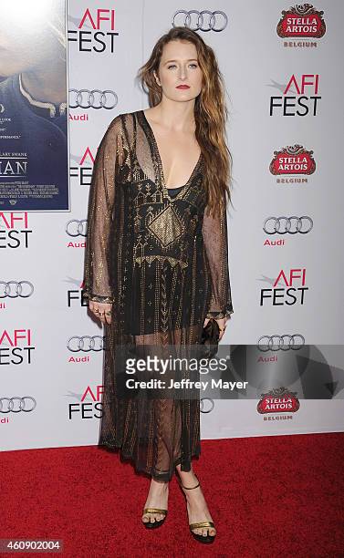 Actress Grace Gummer attends the 'The Homesman' premiere during AFI FEST 2014 presented by Audi at the Dolby Theater on November 11, 2014 in...