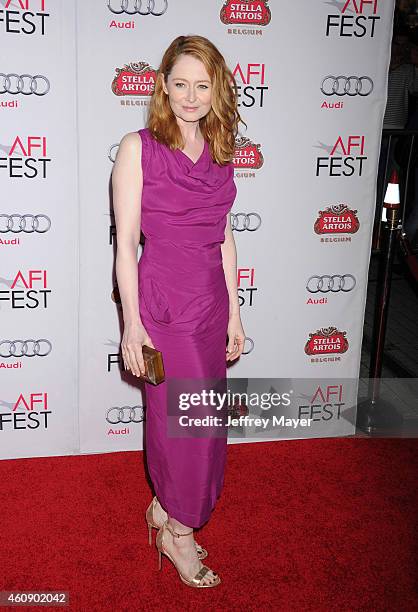 Actress Miranda Otto attends the 'The Homesman' premiere during AFI FEST 2014 presented by Audi at the Dolby Theater on November 11, 2014 in...