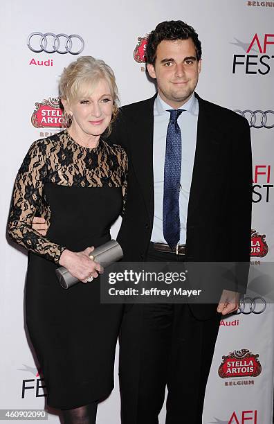 Actress Caroline Lagerfelt and Michael Lagerfelt attend the 'The Homesman' premiere during AFI FEST 2014 presented by Audi at the Dolby Theater on...
