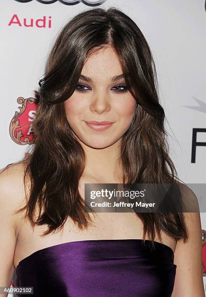 Actress Hailee Steinfeld attends the 'The Homesman' premiere during AFI FEST 2014 presented by Audi at the Dolby Theater on November 11, 2014 in...