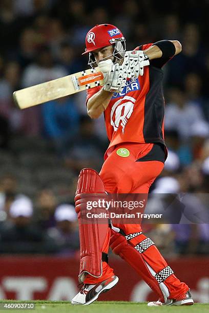 Callum Ferguson of the Melbourne Renegades bats during the Big Bash League match between the Melbourne Renegades and the Sydney Thunder at Etihad...